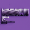 OEM Profile Gradient Black Grey Shine Through Keycaps PBT Double Shot Side Printed Keycap For Mechanical Gamer Keyboard Key Caps