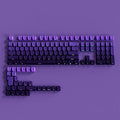 OEM Profile Gradient Black Grey Shine Through Keycaps PBT Double Shot Side Printed Keycap For Mechanical Gamer Keyboard Key Caps