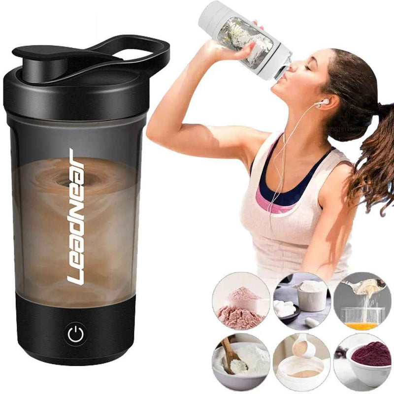 Electric Protein Shaker Bottle – Auto-Stirring, USB Rechargeable, Perfect for On-the-Go