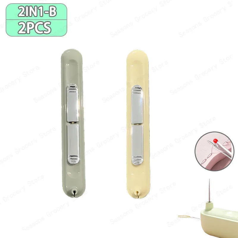 2 in 1 Needle Threader and Seam Ripper Tool Multifunctional Sewing Thread Remover Cross Stitch Craft Easy to Use Accessories