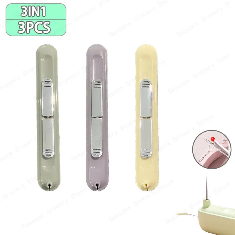 2 in 1 Needle Threader and Seam Ripper Tool Multifunctional Sewing Thread Remover Cross Stitch Craft Easy to Use Accessories