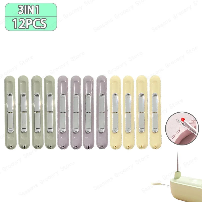 2 in 1 Needle Threader and Seam Ripper Tool Multifunctional Sewing Thread Remover Cross Stitch Craft Easy to Use Accessories