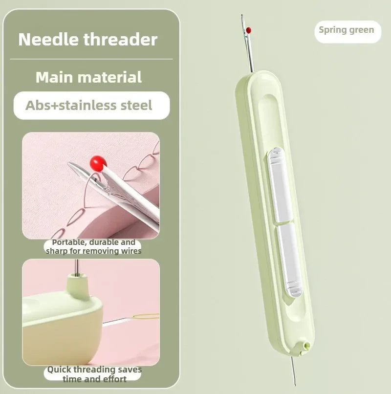 2 in 1 Needle Threader and Seam Ripper Tool Multifunctional Sewing Thread Remover Cross Stitch Craft Easy to Use Accessories