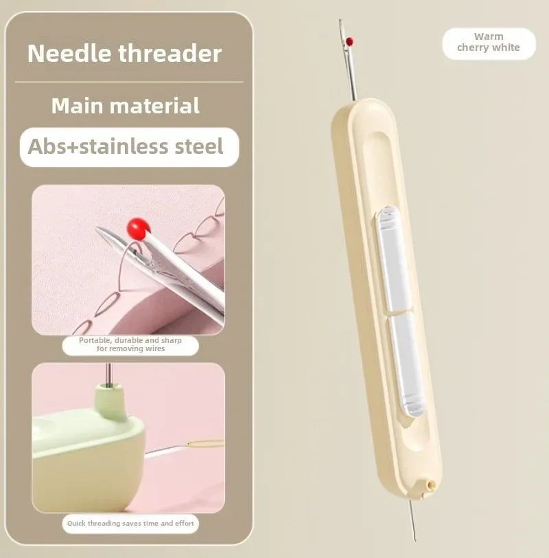 2 in 1 Needle Threader and Seam Ripper Tool Multifunctional Sewing Thread Remover Cross Stitch Craft Easy to Use Accessories
