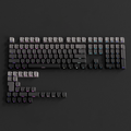 OEM Profile Gradient Black Grey Shine Through Keycaps PBT Double Shot Side Printed Keycap For Mechanical Gamer Keyboard Key Caps